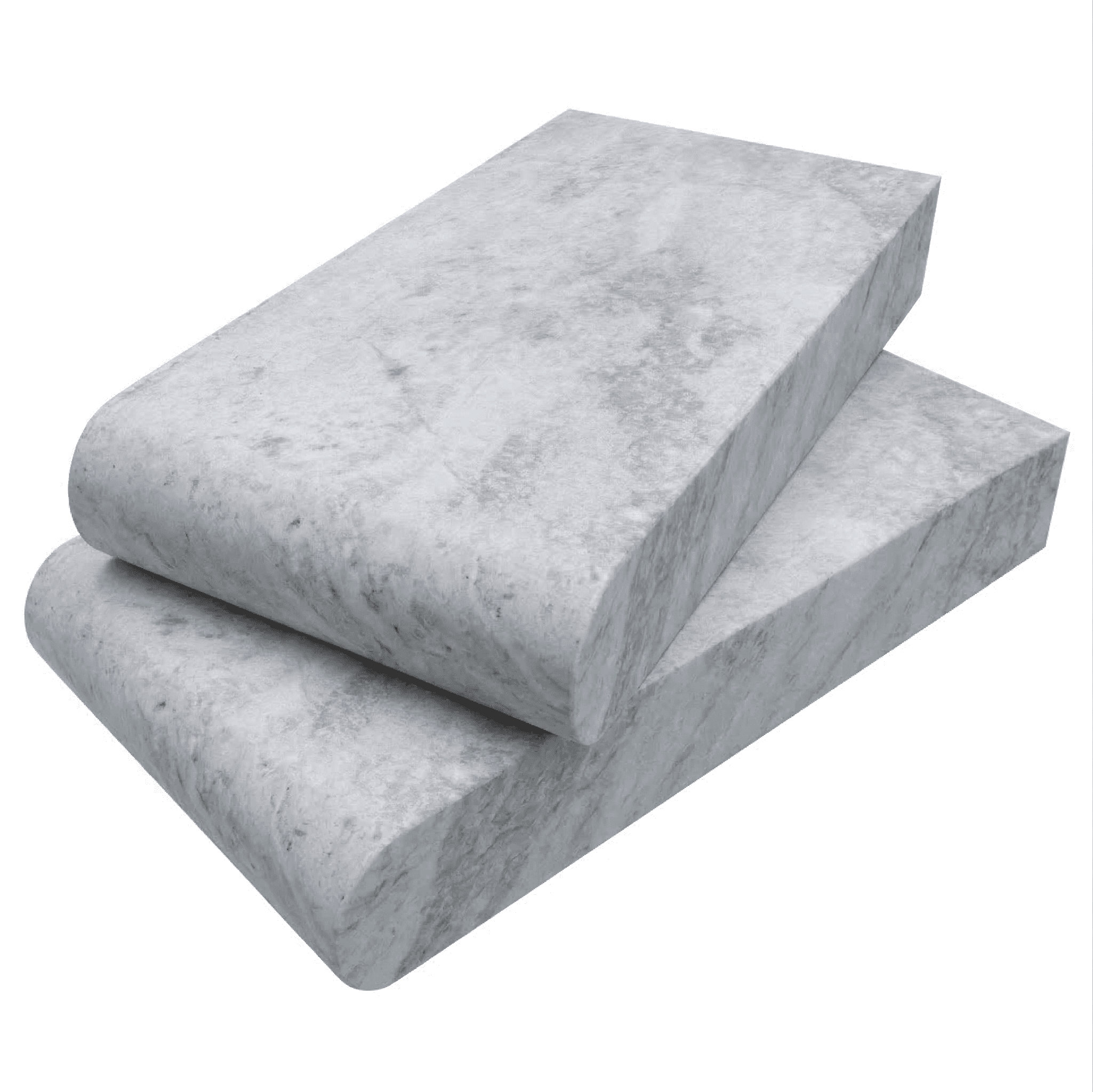 Aqua Grey Brushed 6x12x2 Single Bullnose Coping