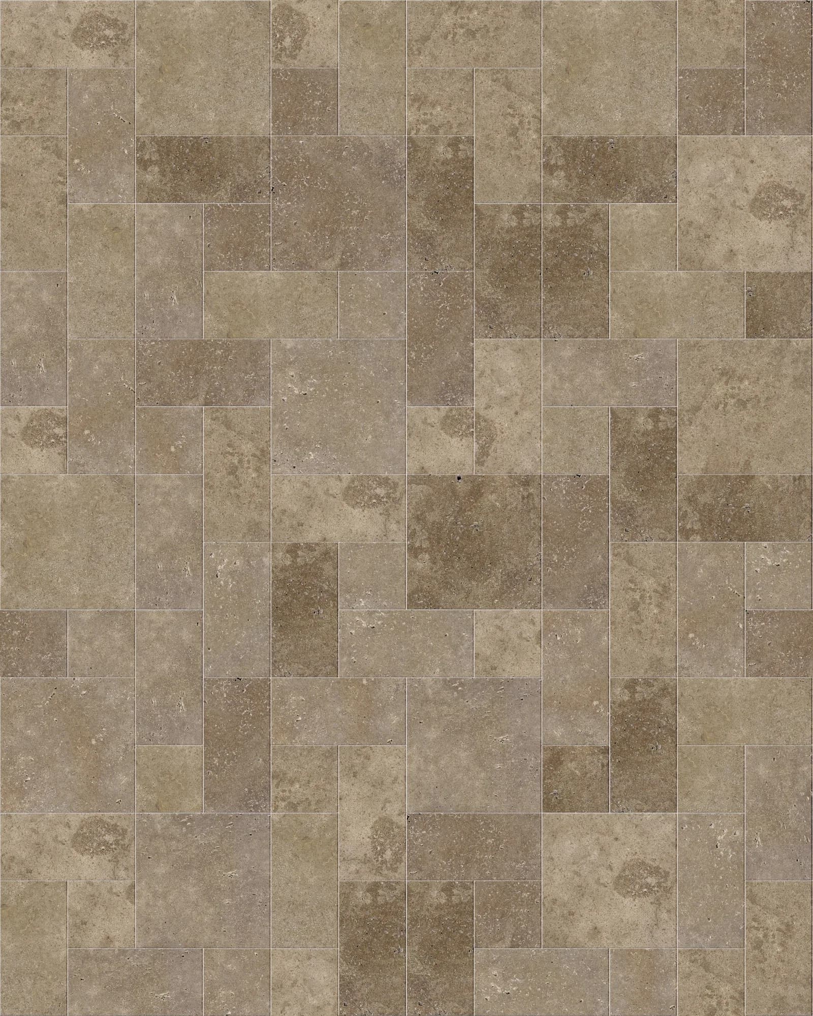 Denizli Noche Travertine Honed ANS Combo Pattern 3cm Modern Tumbled Paver