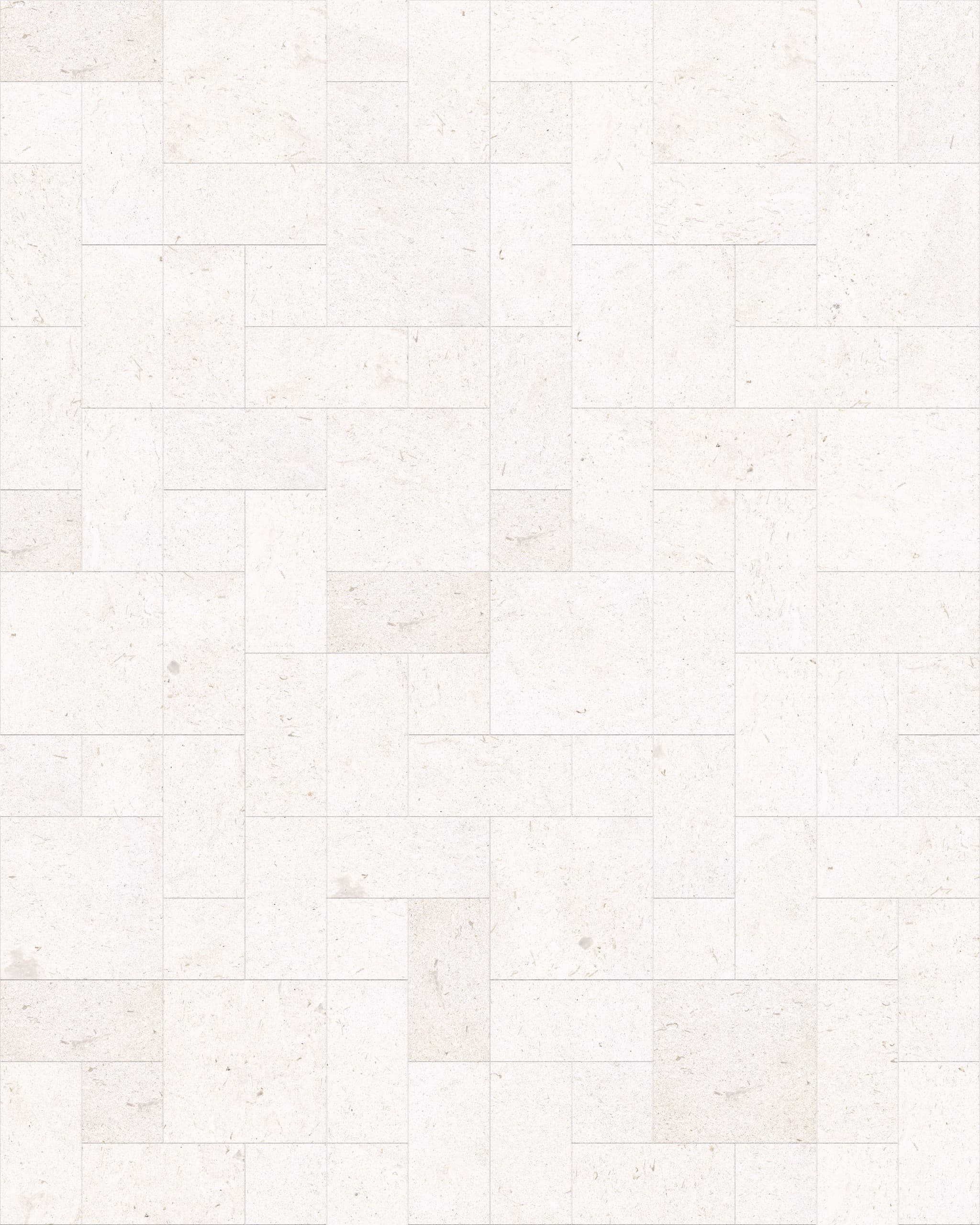 Myra White Honed ANS Combo Pattern 3cm Modern Tumbled Paver