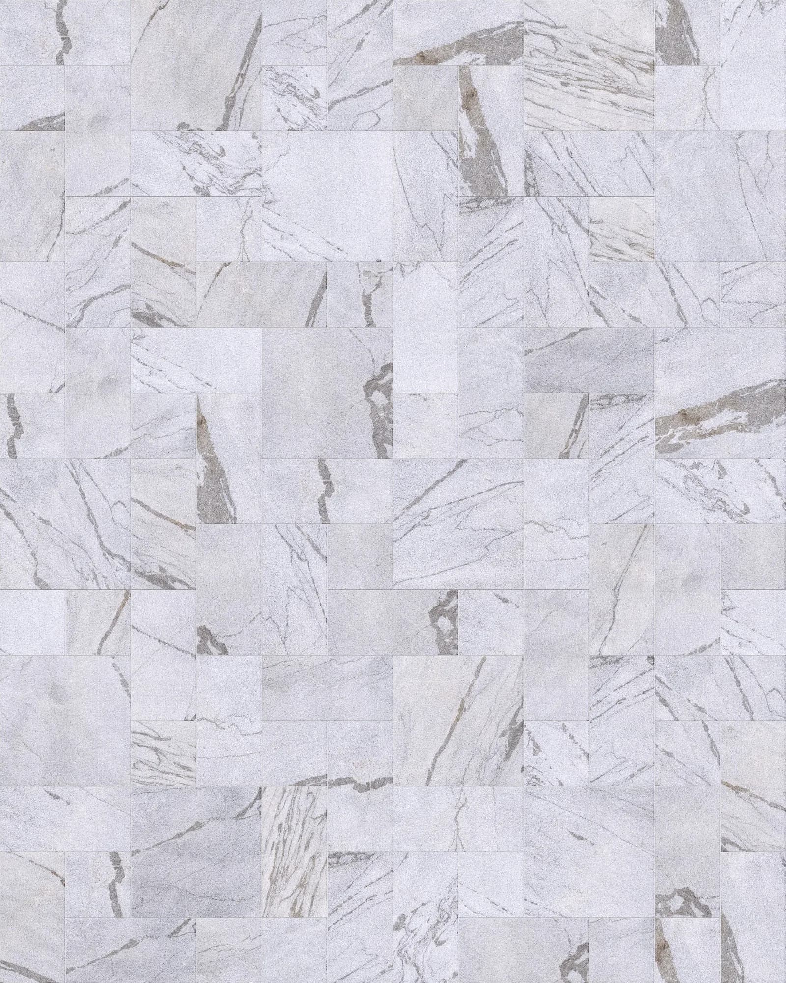 Royal Blue Marble Leathered ANS Combo Pattern 3cm Modern Tumbled Paver