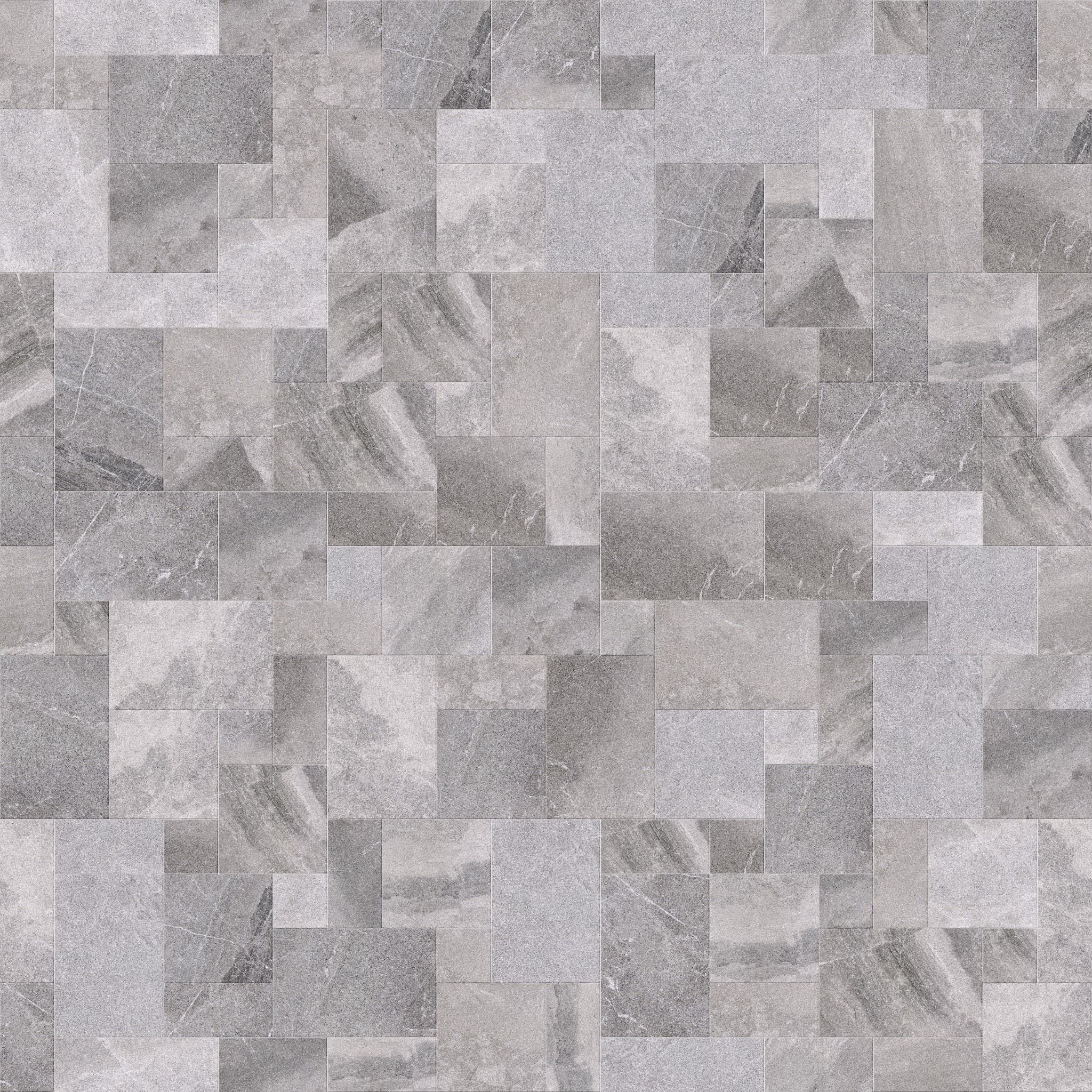 Aegean Grey Sandblasted French Pattern 3cm Modern Tumbled Paver