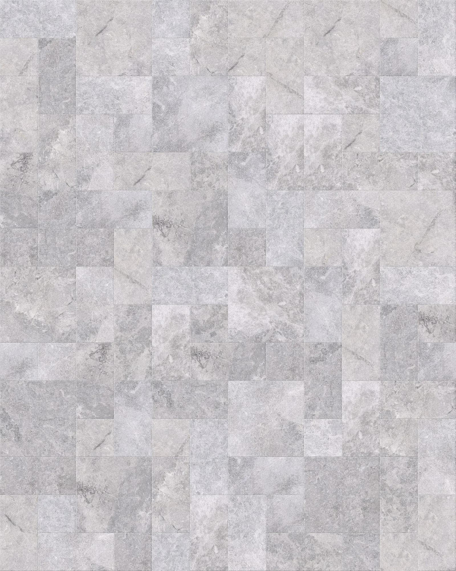 King Silver Marble Leathered ANS Combo Pattern 3cm Modern Tumbled Paver