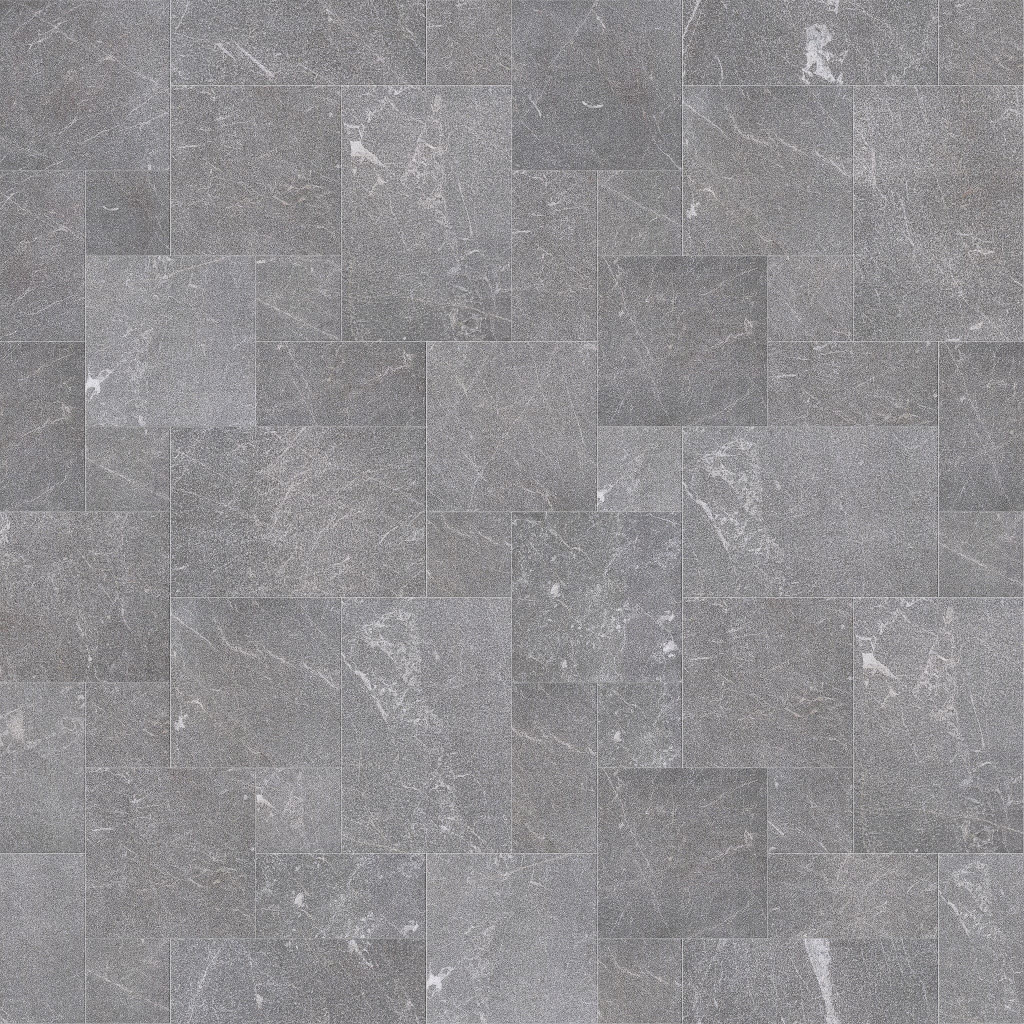Noble Grey Leathered French Pattern 3cm Modern Tumbled Paver