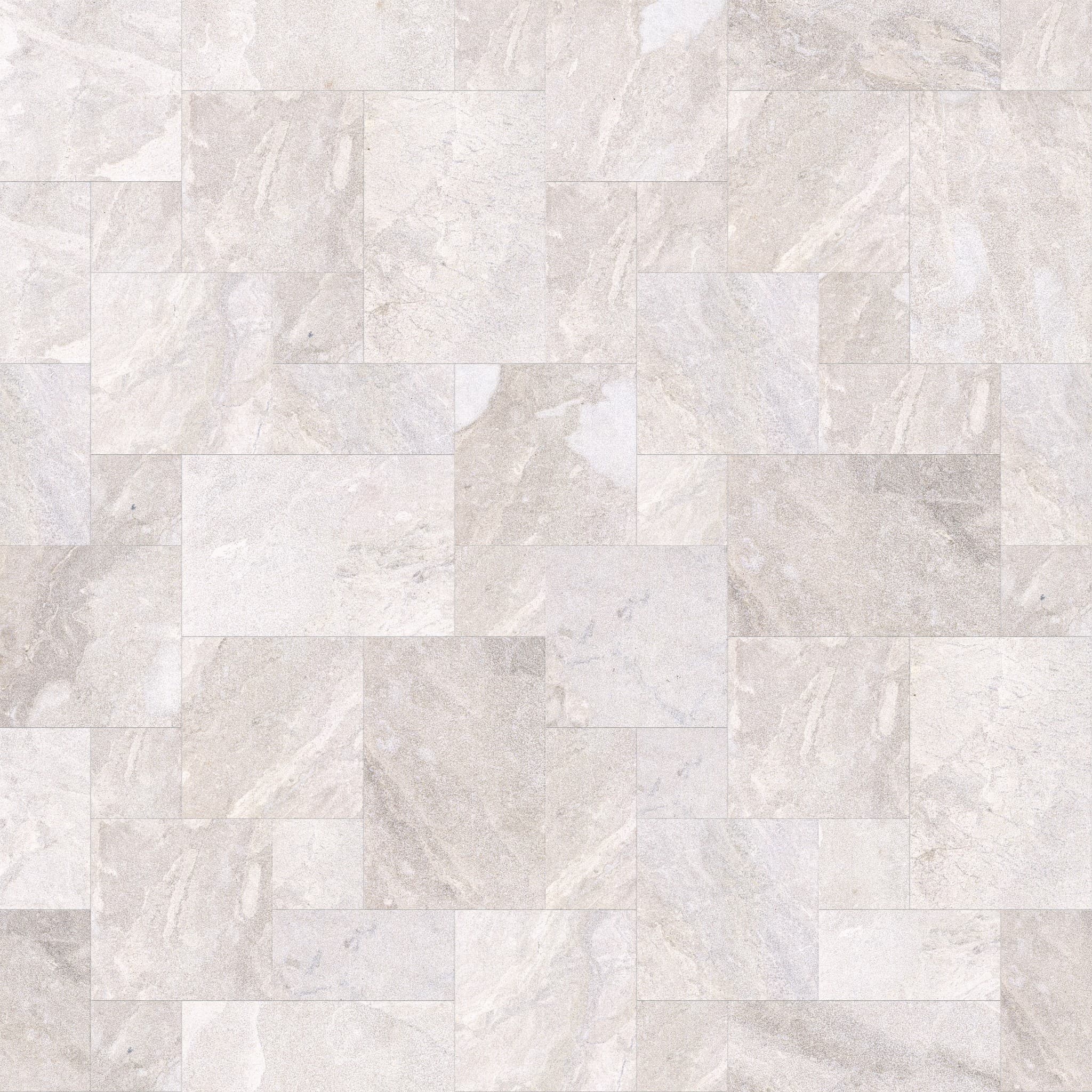 Royal Cream Leathered French Pattern 3cm Modern Tumbled Paver