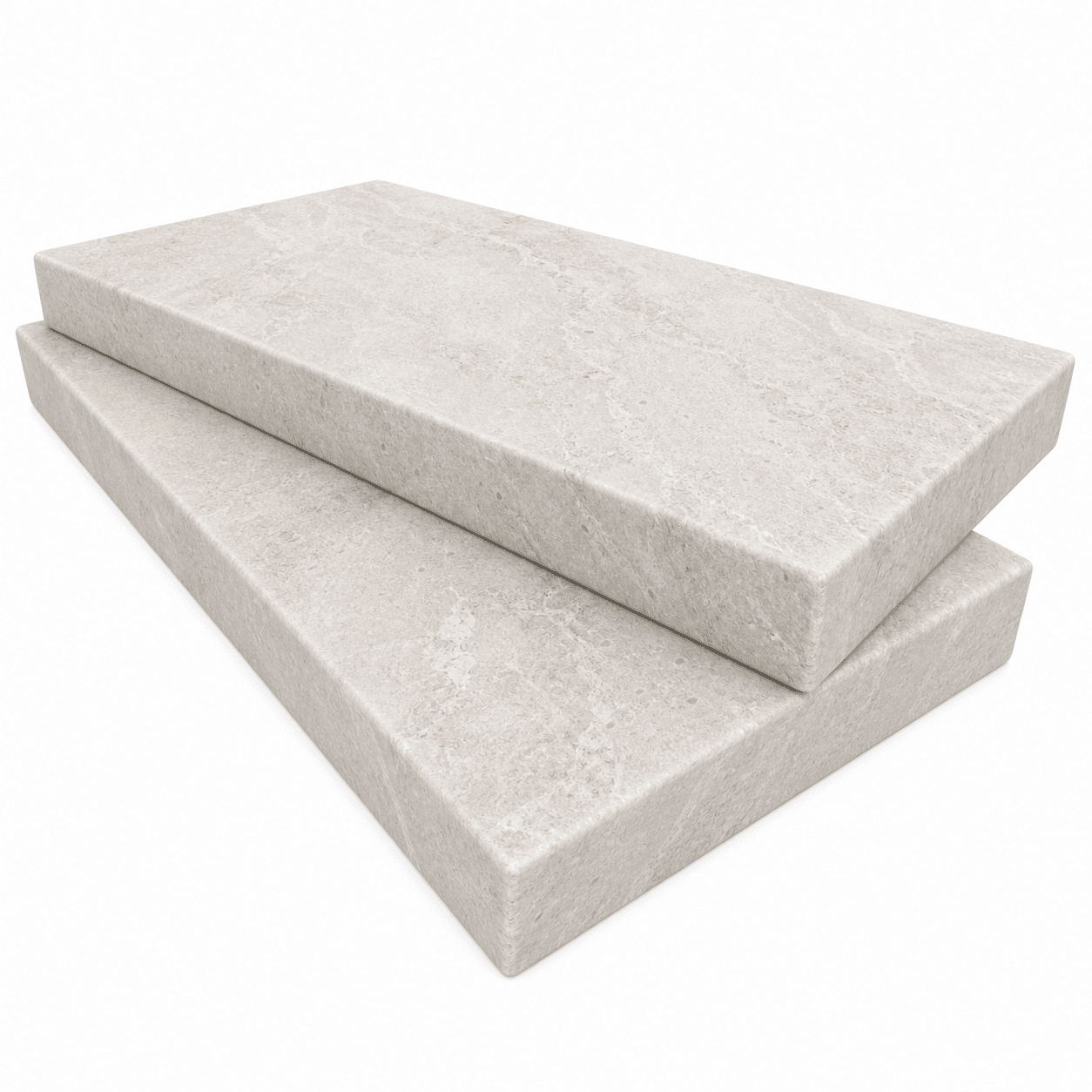 Majestic Cream Leathered 12x24x2 Eased Edge Coping