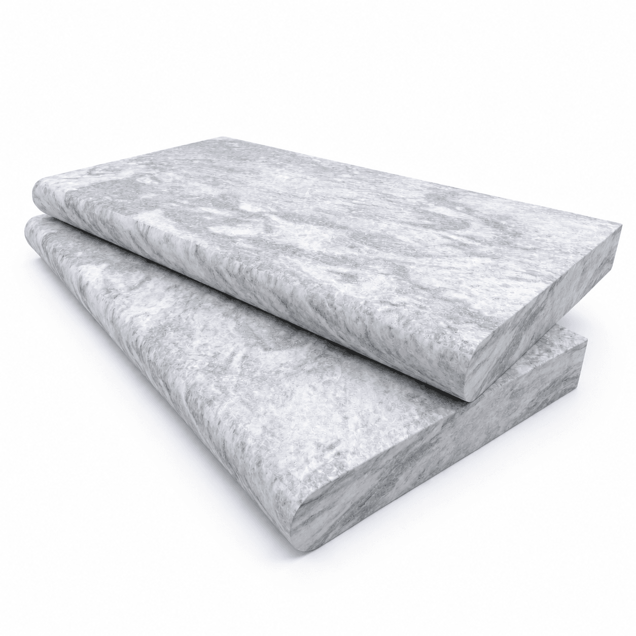 Aqua Grey Brushed 12x24x2 Single Bullnose Coping