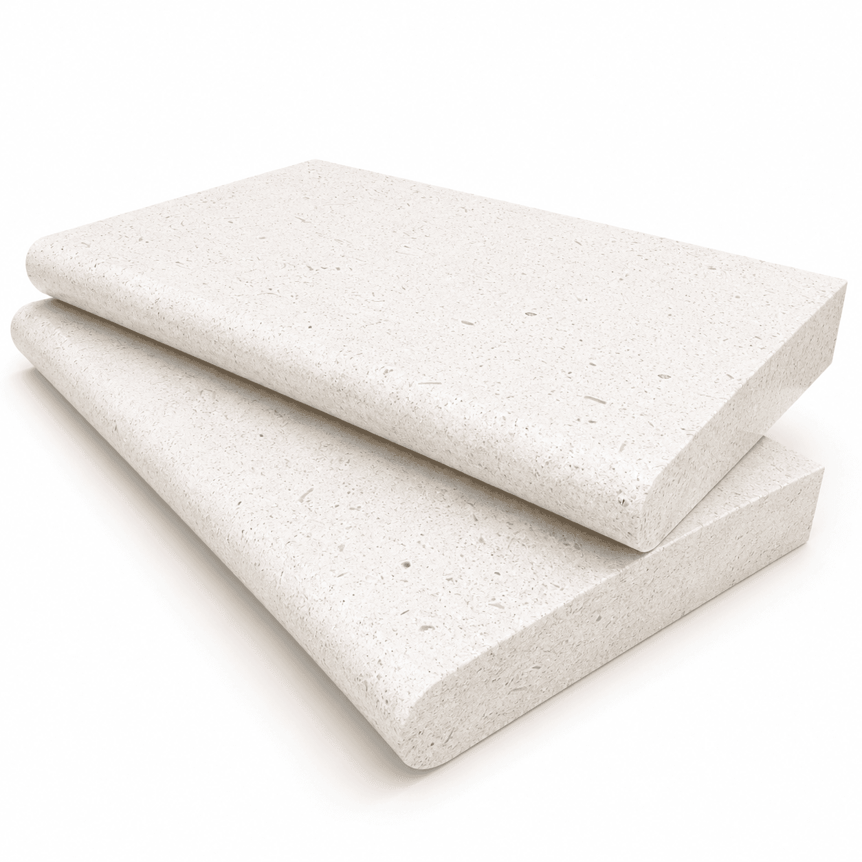 Myra White Honed 12x24x2 Single Bullnose Coping