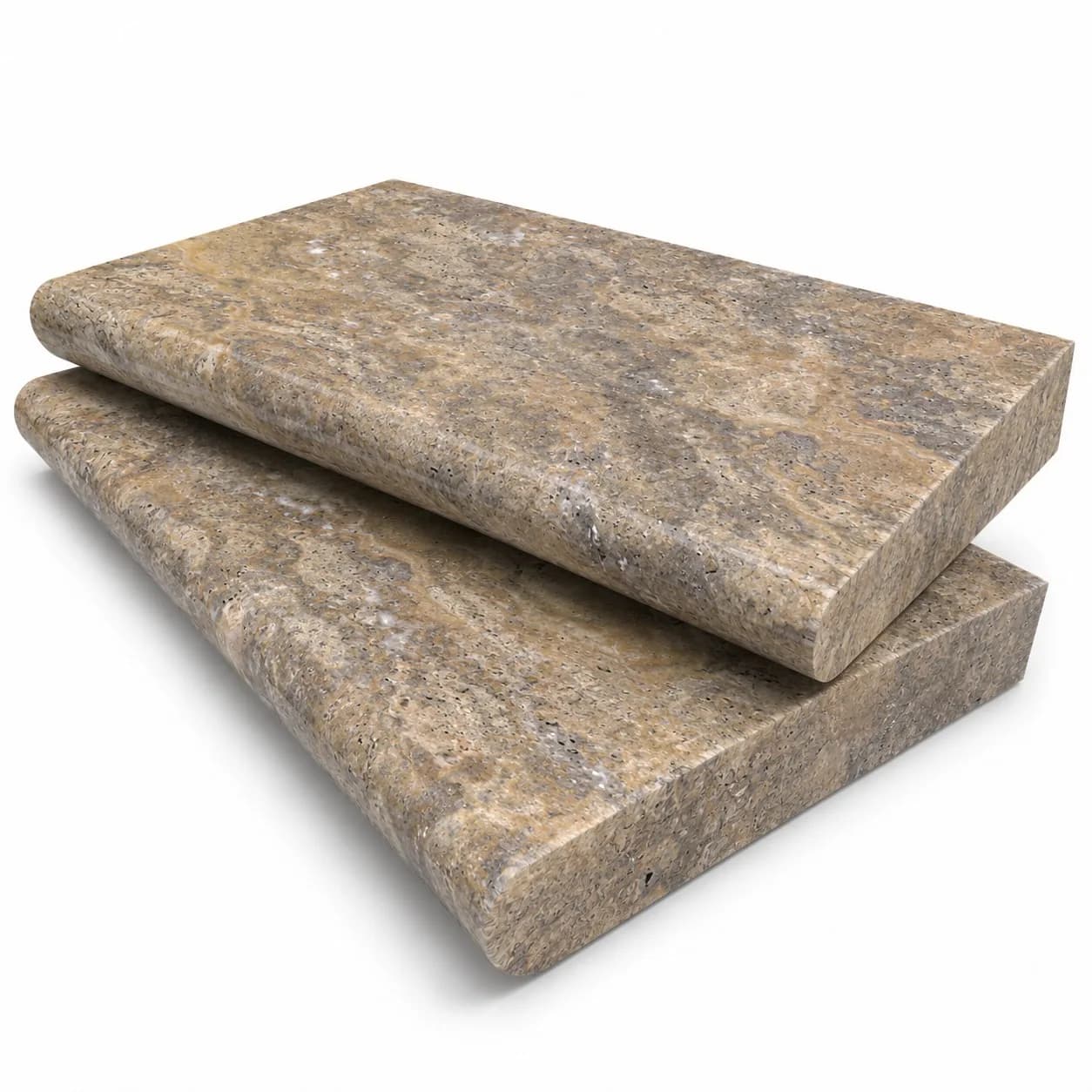Scabos Travertine Honed 12x24 5cm Single Bullnose Coping
