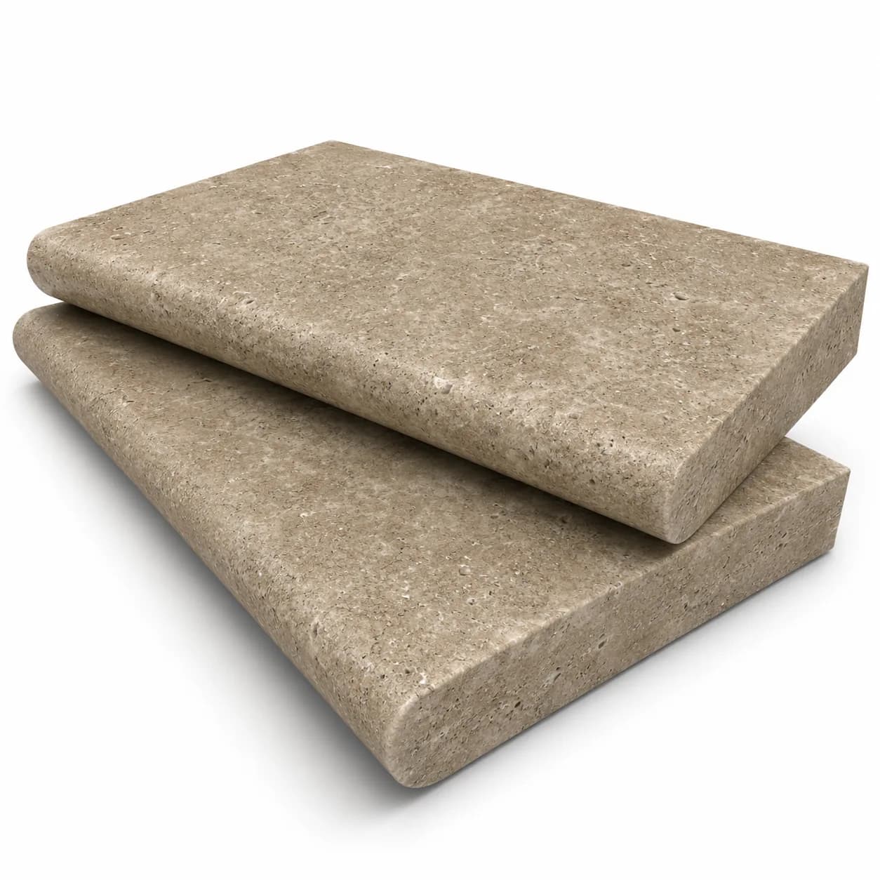Walnut Premium Travertine Honed 12x24 5cm Single Bullnose Coping
