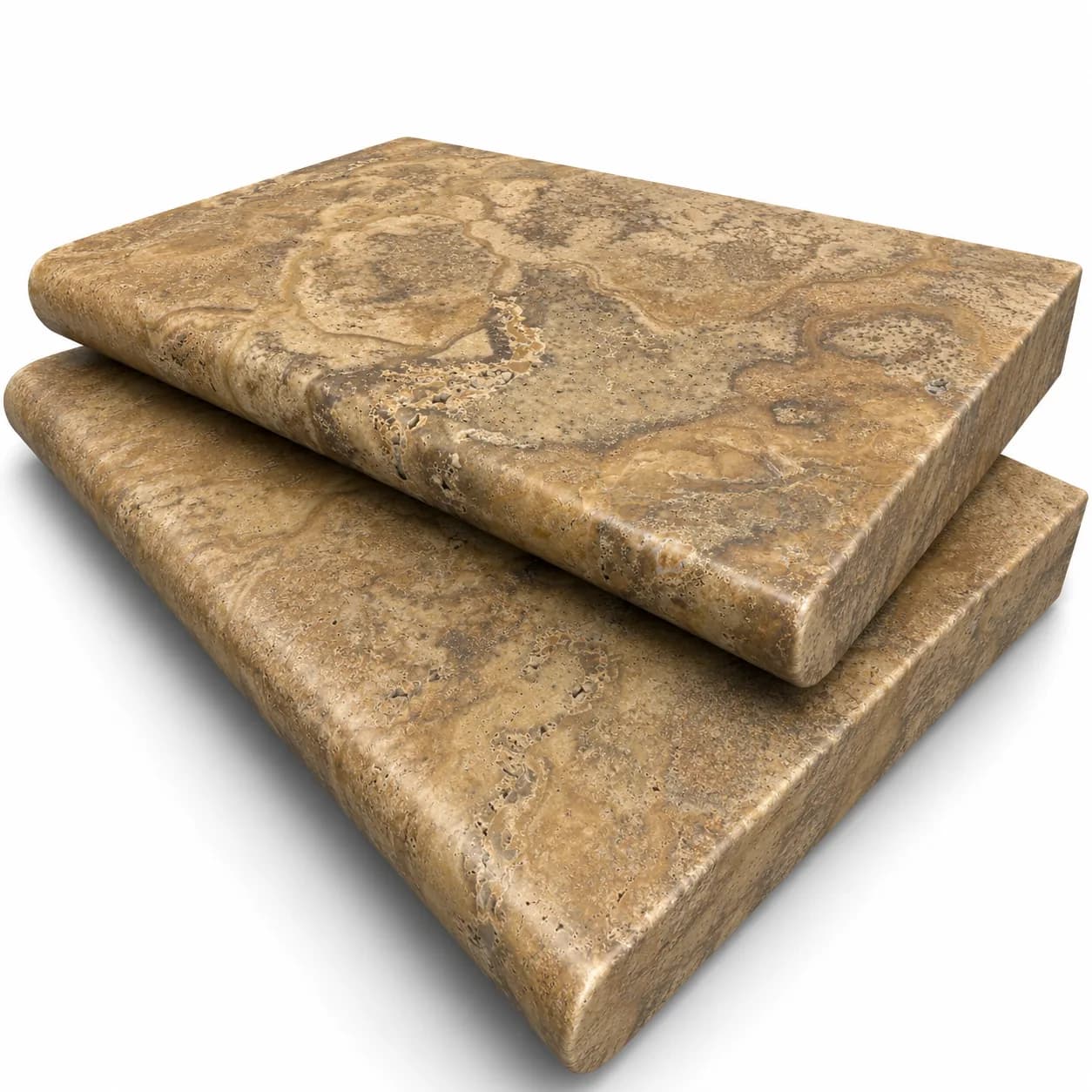 Scabos Travertine Honed 16x24 5cm Single Bullnose Coping