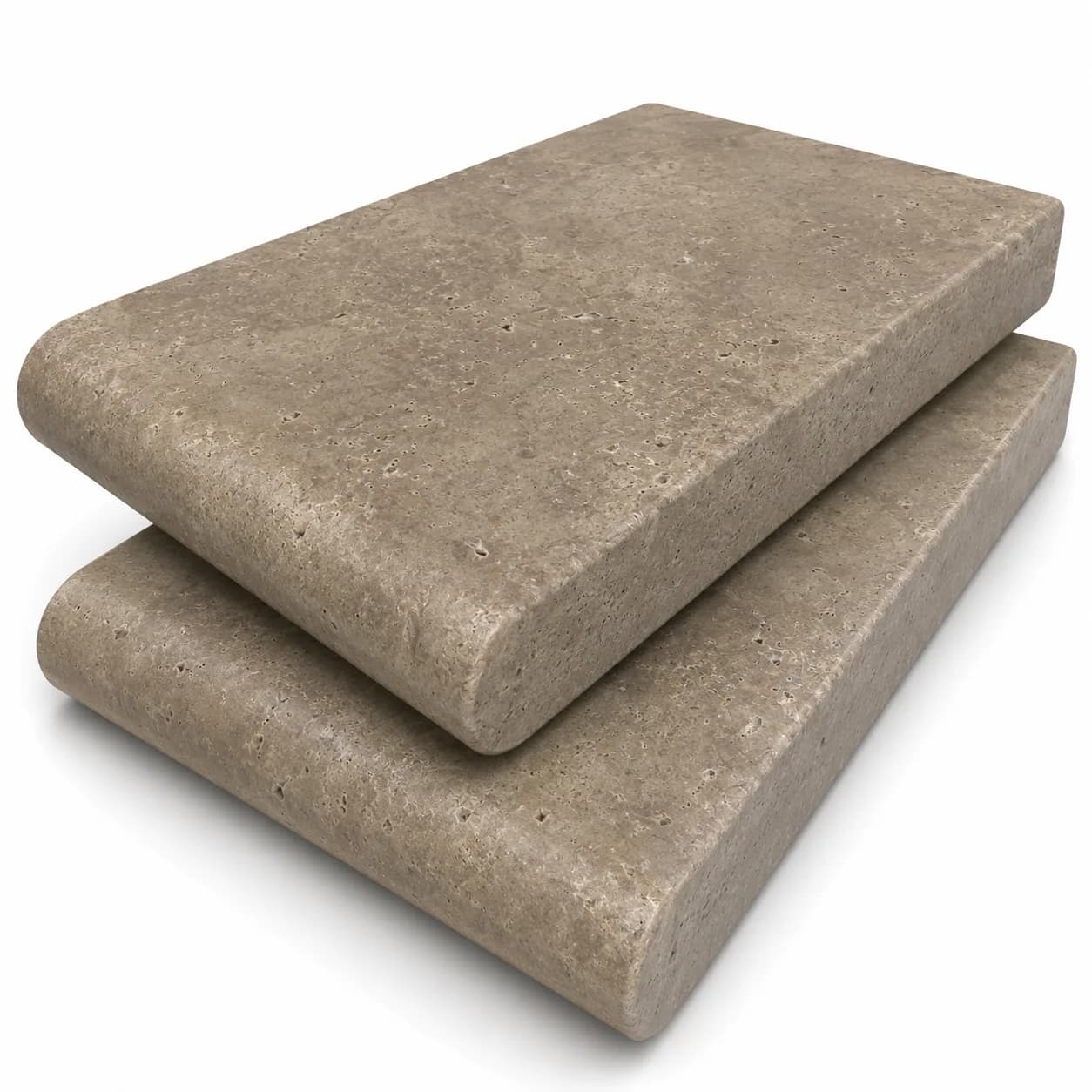 Denizli Noche Travertine Honed 6x12 3cm Single Bullnose Coping