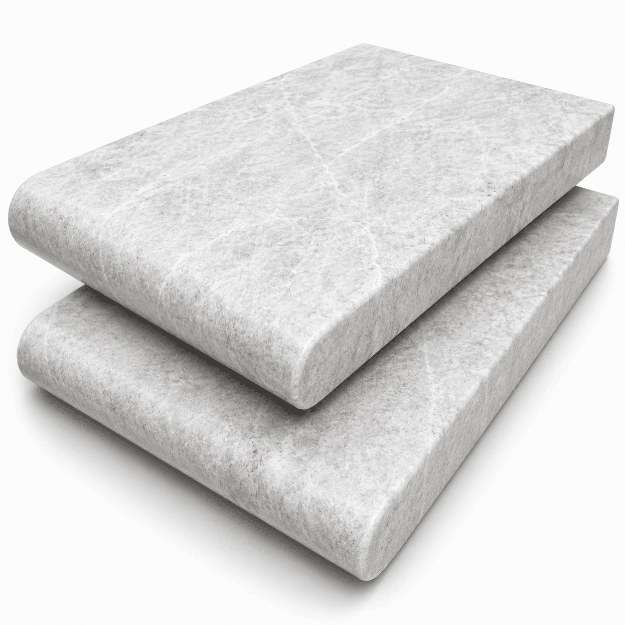 Aqua Grey Brushed 6x12 3cm Single Bullnose Coping