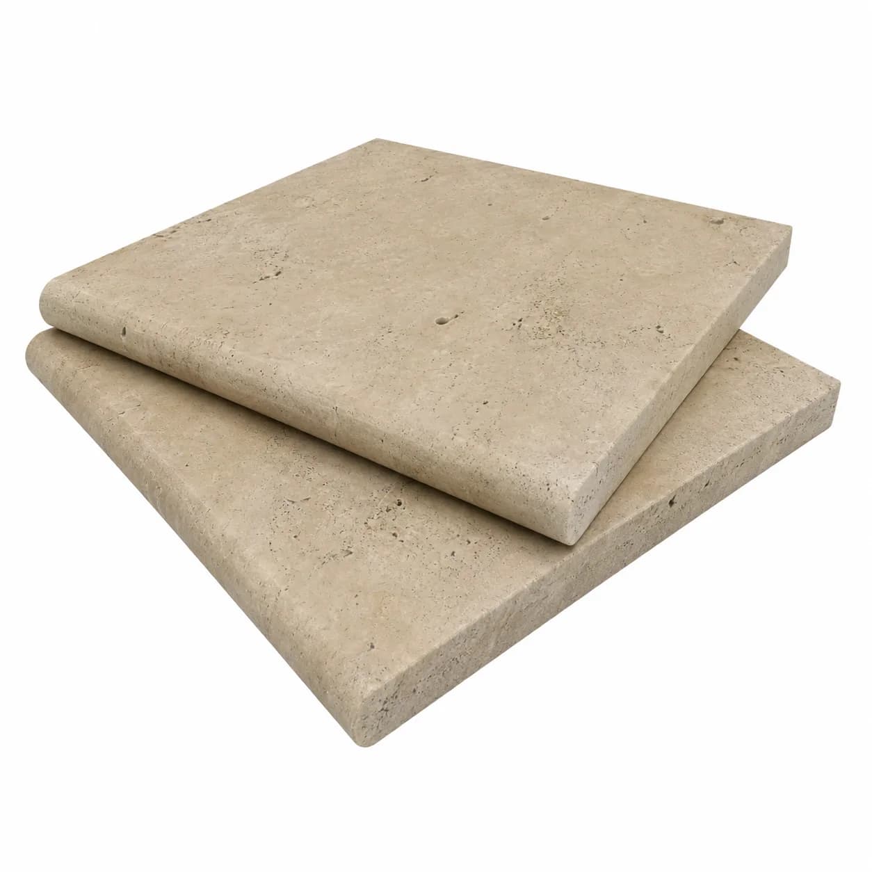 Antique Light Travertine Honed 12x12 3cm Single Bullnose Coping