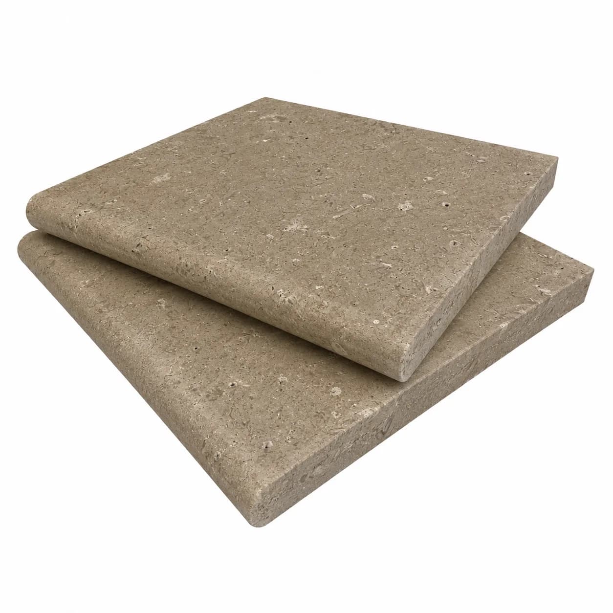Dark Premium Travertine Honed 12x12 3cm Single Bullnose Coping