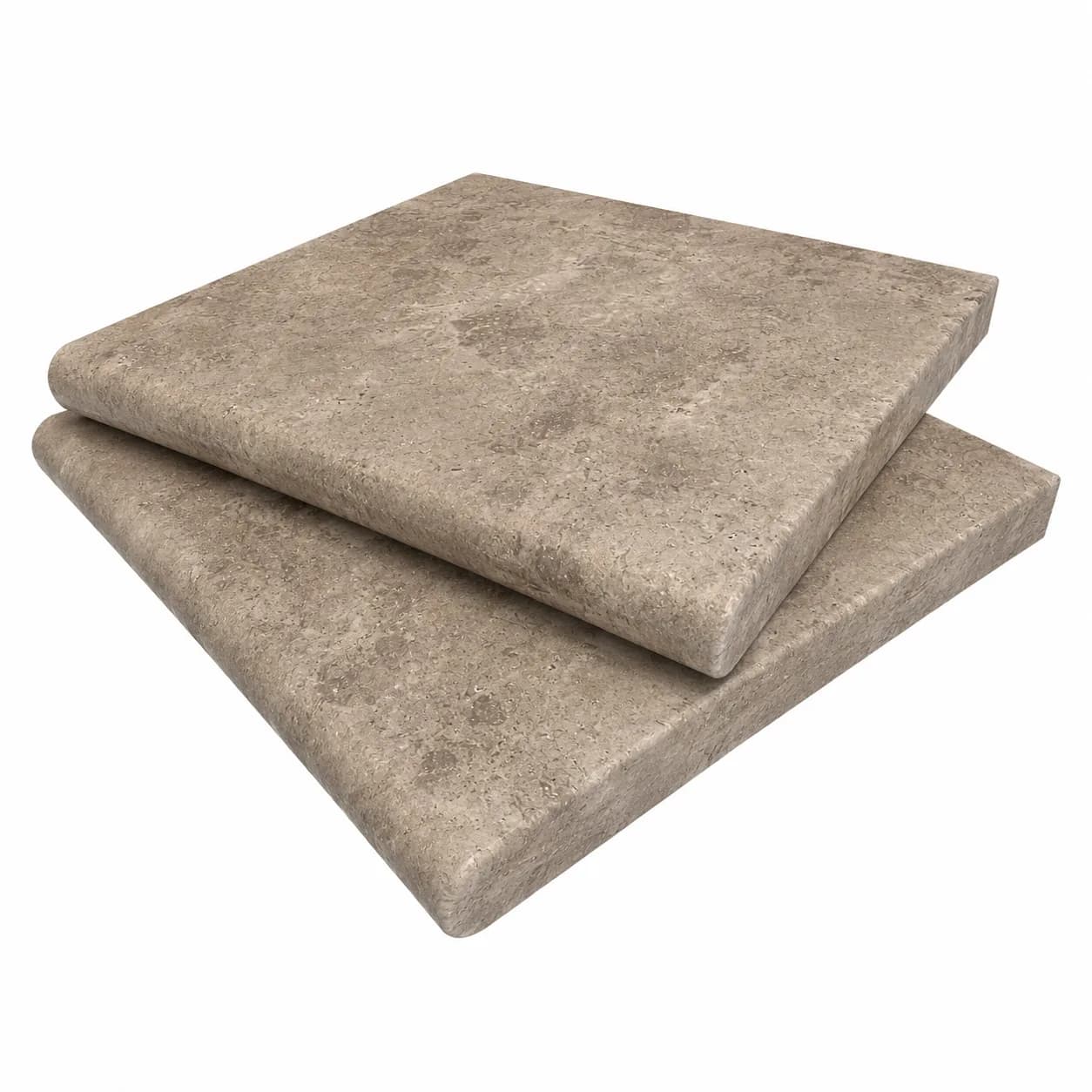 Denizli Noche Travertine Honed 12x12 3cm Single Bullnose Coping