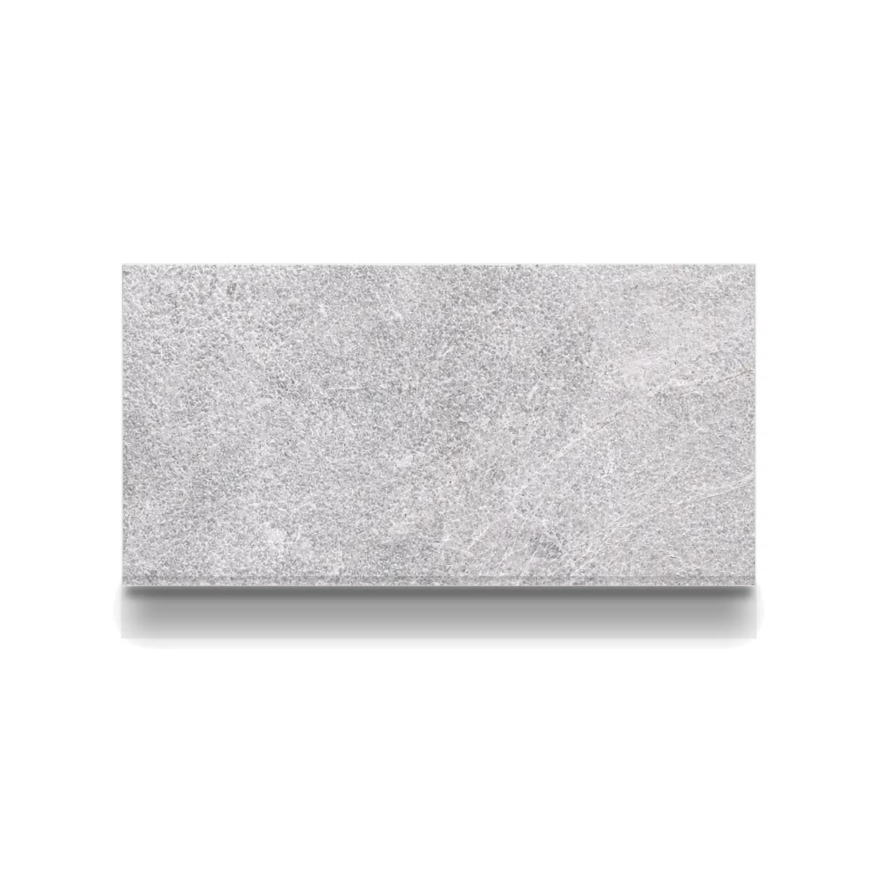 King Silver Marble Leathered 6x12 3cm Modern Tumbled Paver
