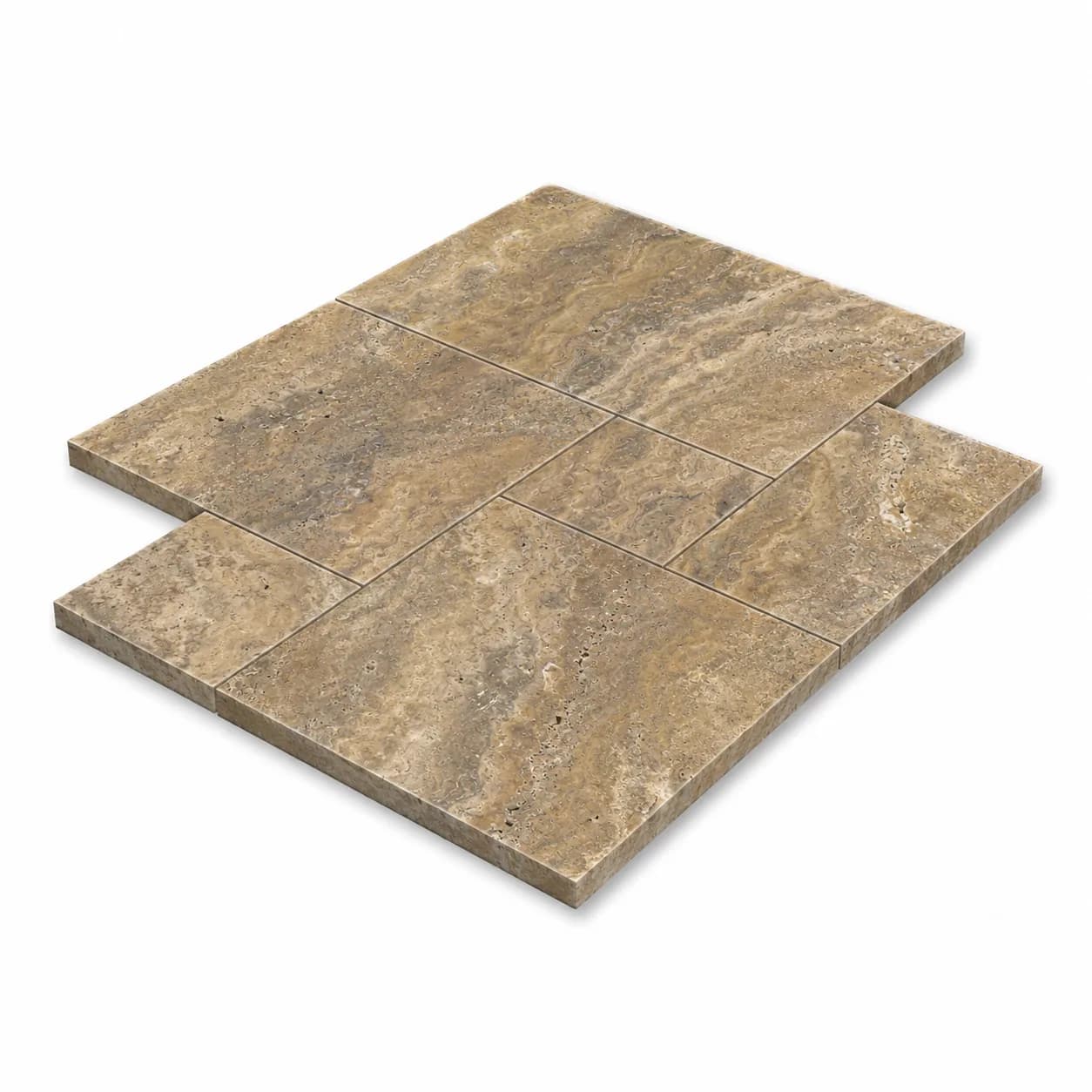 Scabos Travertine Honed French Pattern 3cm Modern Tumbled Paver