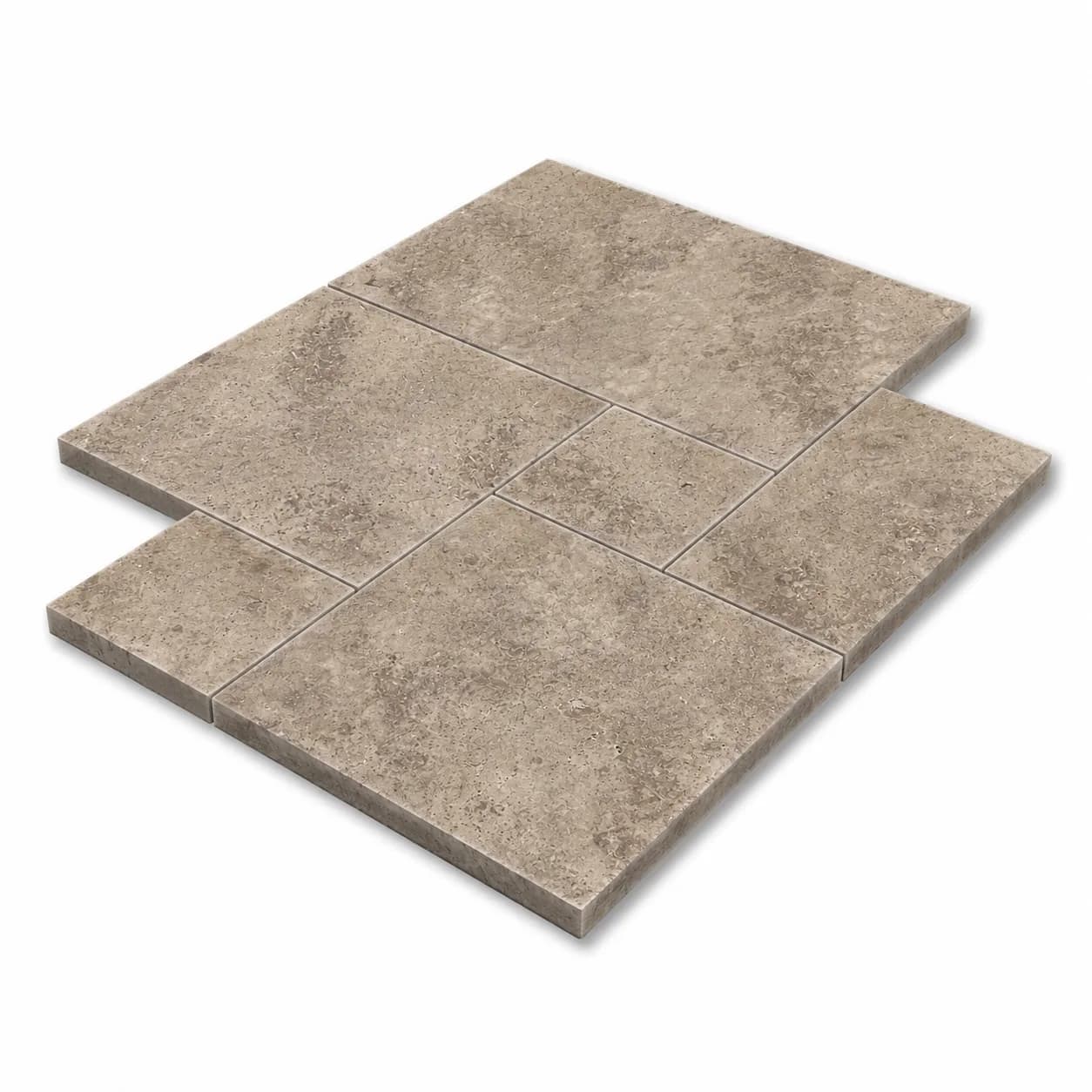 Denizli Noche Travertine Honed French Pattern 3cm Modern Tumbled Paver