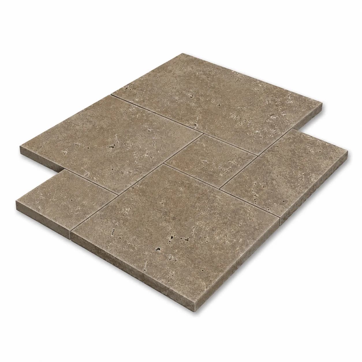Dark Premium Travertine Honed French Pattern 3cm Modern Tumbled Paver