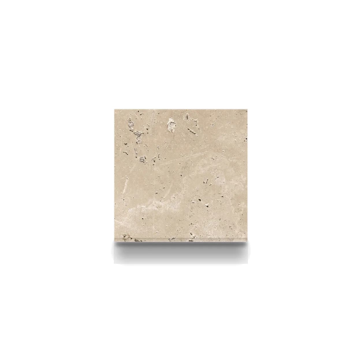 Light Premium Travertine Honed 6x6 3cm Modern Tumbled Paver