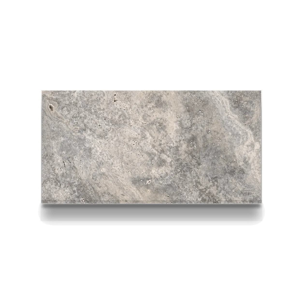 Silver Premium Travertine Honed 12x24 1.2cm Modern Tumbled Tile