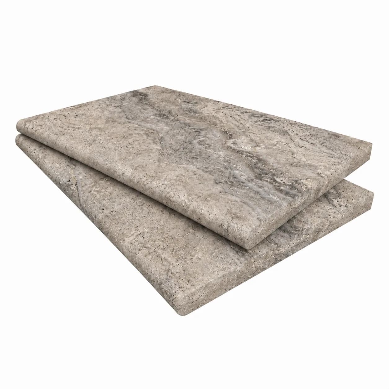 Plata Travertine Honed 16x24 3cm Single Bullnose Coping