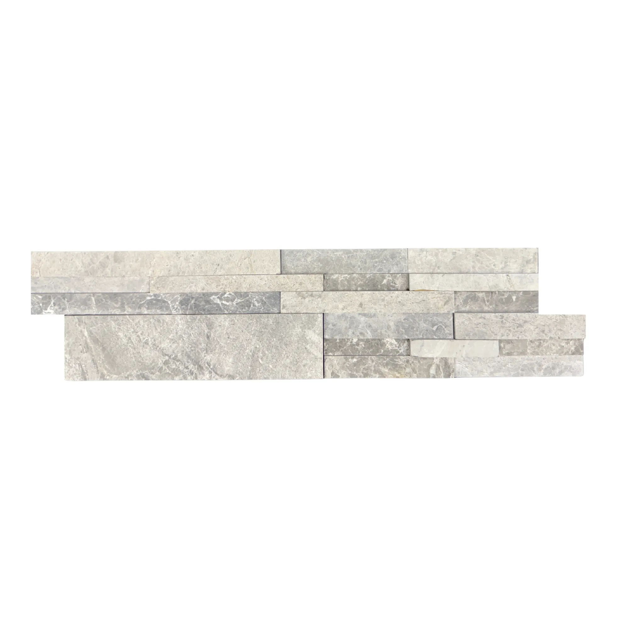 King Silver Marble 3D Honed Ledger Panel - 6x24 Flat