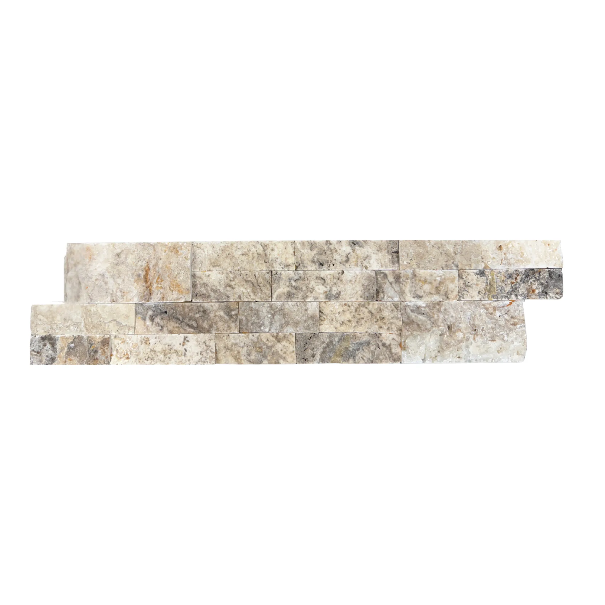 Plata Travertine Split Face Ledger Panel - 6x24 Flat