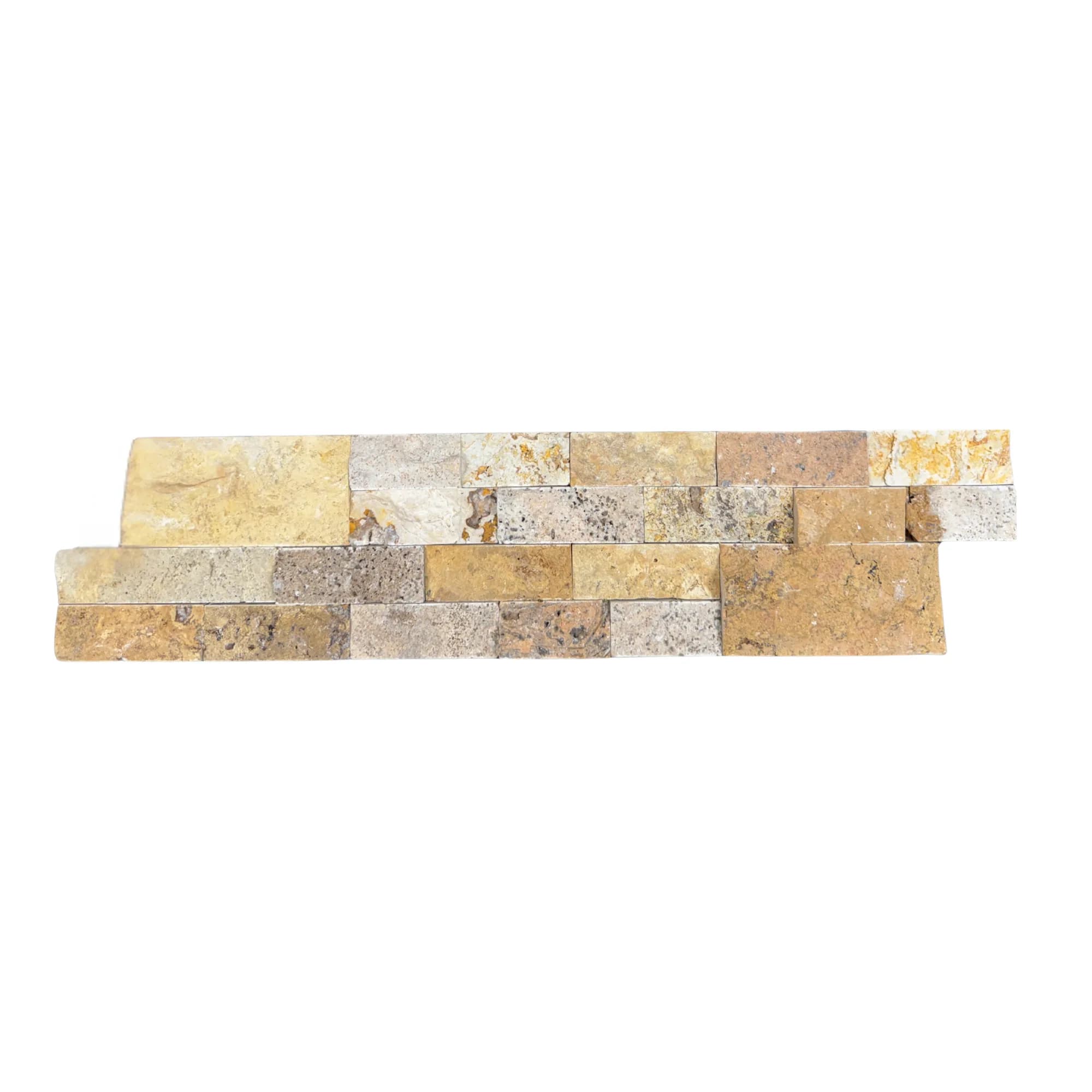 Scabos Travertine Split Face Ledger Panel - 6x24 Flat